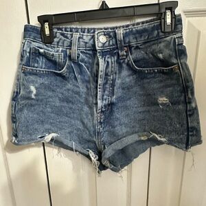 Wild Fable Blue Jean Shorts Distressed Cut-Off Style